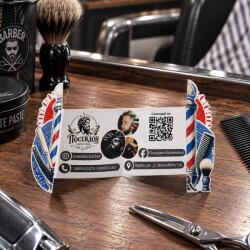 Art Gift Decor Pop-up визитка за бръснарски салон с тематичен Barber дизайн