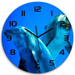 TULUP Nagy kerek üveg falióra Két delfin fi 60 cm (pl_zso_60_f_16277956)