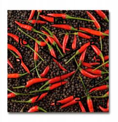 TULUP Nagy üveg falióra Chili paprika 60x60 (pl_zsk_60x60_f_35225615)