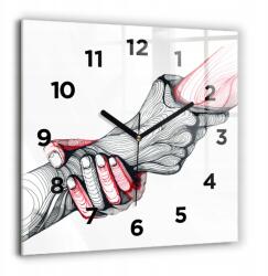  Üveg falióra Nappaliba Stílusos Nyomtatott Kézben tartható 60x60 cm (010010500080200270077)