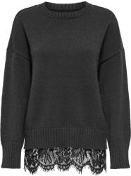 ONLY Pulover Onlevie Lace Mix O-Neck 15387711 BS000088 dark grey melange