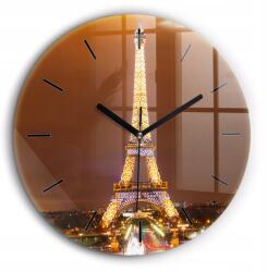  Üveg Modern Kerek Falióra Világító Eiffel-torony Fi60 cm (010010500050200268494)