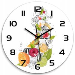 TULUP Nagy üveg falióra nappaliba Gyümölcsök jéggel fi 60cm (pl_zso_60_f_54963414)