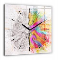 Üveg falióra Modern enteriőrökbe Absztrakt agy Nagy 60x60 cm (010010500080200267422)