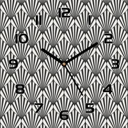 Coloray Csendes óra üvegen Geometrikus textúra 30x30cm (pl-zsk-30x30-TD-235)