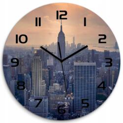 TULUP Csendes üveg falióra Manhattan New York fi 60 cm (pl_zso_60_f_90170601)