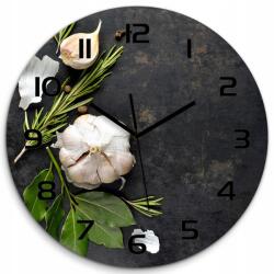 TULUP Üveg kerek konyhai óra Fokhagyma fi 60 cm (pl_zso_60_f_77095501)