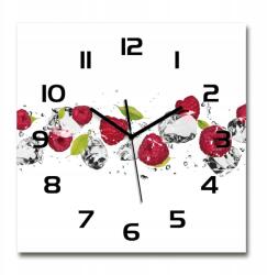 TULUP Nagy üveg falióra nappaliba Málna és víz 60x60cm (pl_zsk_60x60_f_52519171)