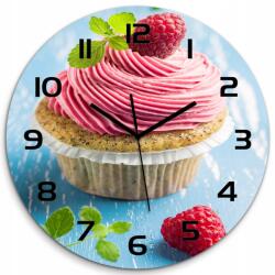 TULUP Modern üveg falióra Málnás muffin fi 60cm (pl_zso_60_f_88698302)