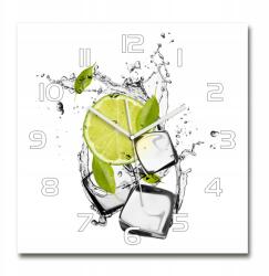 TULUP Nagy üveg falióra Lime jég mintával 60x60cm (pl_zsk_60x60_f_50499693)