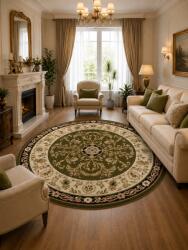 LOTOS Covor Rotund Lotos 523-310, Marime 80 x 80 cm, Verde, Inaltime Fir 8 mm, Antialergic, Polipropilena, Living, Dormitor, Sufragerie, Birou Covor