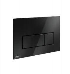 Alca Wc öblítő gomb fekete matt Alcaplast Delfin lapos profil Thin (M578)