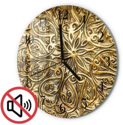 TULUP Kerek Üveg Nappali Óra Mozaik Mintával Fekete Tippek Fi30 cm (010010500040200057455)