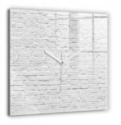  Szép Négyzet alakú Üveg Falióra Világos Téglákból 60x60 cm (010010500080100271650)