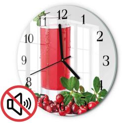 TULUP Modern Fotó Üveg Falióra Tőzegáfonya Fekete Tippek Fi30 cm (010010500040200176081)
