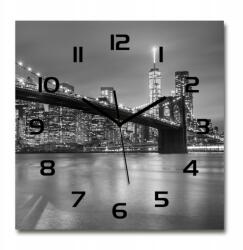 TULUP Üveg falióra, nagy New York éjszaka 60x60 (pl_zsk_60x60_f_96581039)