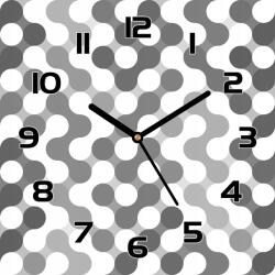 Coloray Falióra üvegen Kerekek szürke-fehér 30x30 cm (pl-zsk-30x30-TD-487)