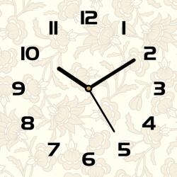 Coloray Üveg falióra nappaliba Virág motívumok 30x30 cm (pl-zsk-30x30-TD-382)