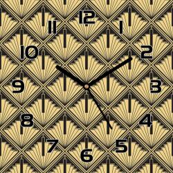 Coloray Csendes óra üvegen Art deco minta 3D hatás 30x30 (pl-zsk-30x30-TD-108)