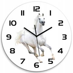 TULUP Modern üveg falióra Fehér arab ló fi 60cm (pl_zso_60_f_99028092)