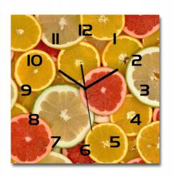 TULUP Üveg nagy lógó óra Citrusfélék 60x60cm (pl_zsk_60x60_f_75221709)