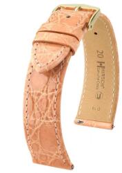 Hirsch Curea Hirsch Genuine Croco - roz, lucioasă - 20 mm - L - Standardní délka (doporučujeme) - 16 mm - Argint + 5 ani garanție și cadou GRATUIT (P100523)
