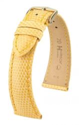 Hirsch Strap Hirsch London Lizard - ocru, lucios - 18 mm - L - Standardní délka (doporučujeme) - 14 mm - Aur roz + 5 ani garanție și cadou GRATUIT (P99604)