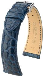 Hirsch Curea Hirsch Regent - albastru, mat - 17 mm - M - Střední délka - 14 mm - Argint + 5 ani garanție și cadou GRATUIT (P99335)
