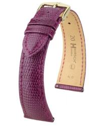 Hirsch Curea Hirsch London Lizard - violet, lucioasă - 19 mm - L - Standardní délka (doporučujeme) - 16 mm - Aur roz + 5 ani garanție și cadou GRATUIT (P100359)
