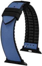 Hirsch Curea Hirsch Arne pentru Apple Watch - albastră - 22 mm - L - Standardní délka (doporučujeme) - 20 mm - Negru + 5 ani garanție și cadou GRATUIT (P106736)