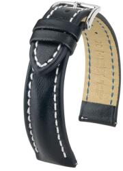 Hirsch Curea Hirsch Heavy Calf - neagră - 22 mm - L - Standardní délka (doporučujeme) - 18 mm - Argint + 5 ani garanție și cadou GRATUIT (P77131)