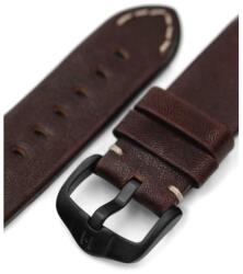 Hirsch Curea Hirsch Ranger pentru Apple Watch - maro - 20 mm - L - Standardní délka (doporučujeme) - 20 mm - Negru + 5 ani garanție și cadou GRATUIT (P112342)