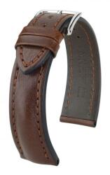 Hirsch Curea Hirsch Lucca - maro - 20 mm - L - Standardní délka - 18 mm - Argint + 5 ani garanție și cadou GRATUIT