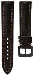 Biatec Curea din piele Biatec din piele de crocodil autentic | Maro - 20 mm - Negru + 5 ani garanție și cadou GRATUIT (P106463)