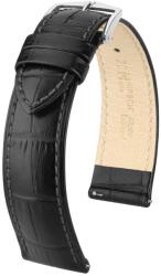 Hirsch Curea Hirsch Duke - neagră - 19 mm - L - Standardní délka (doporučujeme) - 18 mm - De aur + 5 ani garanție și cadou GRATUIT (P79284)