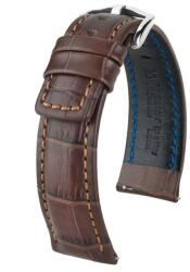 Hirsch Curea Hirsch Grand Duke - maro - 24 mm - L - Standardní délka (doporučujeme) - 22 mm - Argint + 5 ani garanție și cadou GRATUIT (P35407)