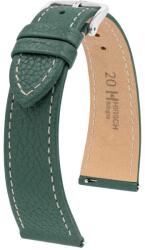 Hirsch Curea Hirsch Bologna - verde închis - 18 mm - M - Střední délka - 16 mm - Argint + 5 ani garanție și cadou GRATUIT (P134153)