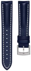 Biatec Curea din piele Biatec | Albastră din piele de vițel - 20 mm - Argint + 5 ani garanție și cadou GRATUIT