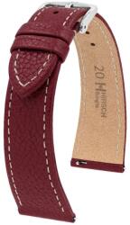 Hirsch Curea Hirsch Bologna - burgundy - 19 mm - L - Standardní délka (doporučujeme) - 16 mm - Argint + 5 ani garanție și cadou GRATUIT (P91829)