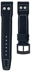 Biatec Curea din piele Biatec Pilot | Albastră - 20 mm - Negru + 5 ani garanție și cadou GRATUIT