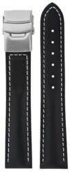 Junkers curea din piele 20mm - negru/cu cataramă basculantă + 5 ani garanție și cadou GRATUIT