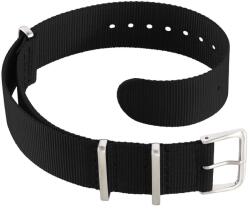 Laco NATO curea de nylon negru - 22 mm + 5 ani garanție și cadou GRATUIT