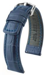 Hirsch Curea Hirsch Grand Duke - albastră - 24 mm - L - Standardní délka (doporučujeme) - 22 mm - Argint + 5 ani garanție și cadou GRATUIT (P77159)