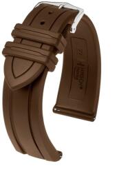 Hirsch Curea Hirsch Hevea - maro - 20 mm - L - Standardní délka (doporučujeme) - 18 mm - Argint + 5 ani garanție și cadou GRATUIT (P51000)