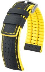 Hirsch Curea Hirsch Robby - galben - 24 mm - L - Standardní délka (doporučujeme) - 22 mm - Argint + 5 ani garanție și cadou GRATUIT (P74380)