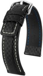 Hirsch Curea Hirsch Carbon - negru - 20 mm - L - Standardní délka (doporučujeme) - 18 mm - Argint + 5 ani garanție și cadou GRATUIT (P39716)