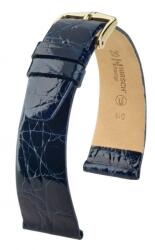 Hirsch Curea Hirsch Prestige Crocodile - albastru - 17 mm - L - Standardní délka (doporučujeme) - 14 mm - Argint + 5 ani garanție și cadou GRATUIT (P99692)