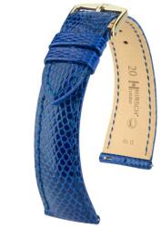 Hirsch Curea Hirsch London Lizard - albastru regal, lucios - 22 mm - L - Standardní délka (doporučujeme) - 20 mm - Argint + 5 ani garanție și cadou GRATUIT (P99865)