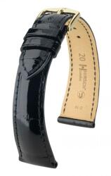 Hirsch Curea Hirsch London Alligator - negru, lucios - 19 mm - L - Standardní délka (doporučujeme) - 14 mm - Argint + 5 ani garanție și cadou GRATUIT (P110957)