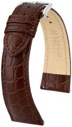 Hirsch Curea Hirsch Aristocrat - maro - 22 mm - L - Standardní délka (doporučujeme) - 18 mm - Argint + 5 ani garanție și cadou GRATUIT (P40513)